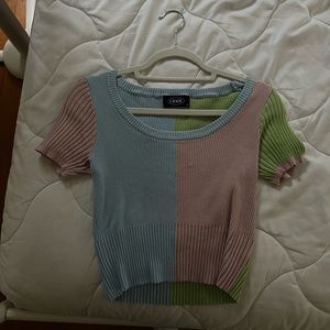 Cider block knit tee